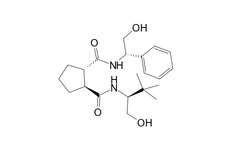 (1S,2S)-Cyclopentane-1,2-dicarboxylic acid 1-[(2'-hydroxy-1'-(S)-tert-buutylethyl)amide]-2-[(2"-hydroxy-1"-(S)-phenylethyl)amide]