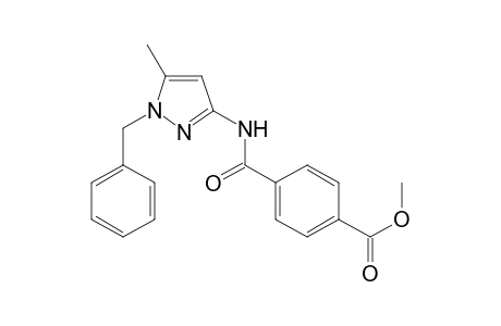 Benzoic acid, 4-[[[5-methyl-1-(phenylmethyl)-1H-pyrazol-3-yl]amino]carbonyl]-, methyl ester