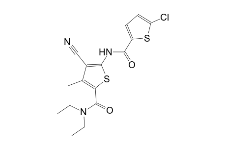 5-{[(5-chloro-2-thienyl)carbonyl]amino}-4-cyano-N,N-diethyl-3-methyl-2-thiophenecarboxamide