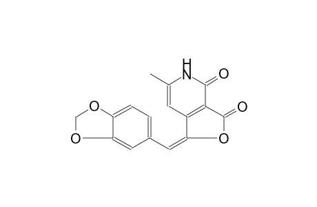 1-Benzo[1,3]dioxol-5-ylmethylene-6-methyl-1H,5H-furo[3,4-c]pyridine-3,4-dione