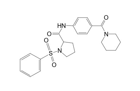 1-(benzenesulfonyl)-N-[4-(piperidine-1-carbonyl)phenyl]pyrrolidine-2-carboxamide