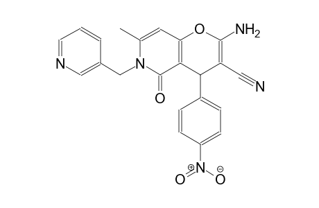 2-amino-7-methyl-4-(4-nitrophenyl)-5-oxo-6-(3-pyridinylmethyl)-5,6-dihydro-4H-pyrano[3,2-c]pyridine-3-carbonitrile