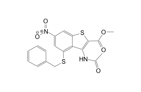 3-Acetamido-4-(benzylthio)-6-nitro-benzothiophene-2-carboxylic acid methyl ester