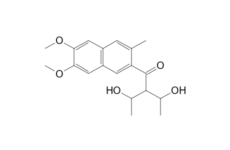 2,3-Dimethoxy-7-methyl-6-[3-hydroxy-2-(alpha-hydroxyethyl)]-butyronaphthone