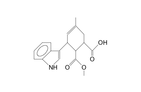 (1RS, 2Sr,3sr)-3-(indol-3'-yl)-5-methyl-cyclohex-4-ene-1,2-dicarboxylic acid, 2-methyl ester