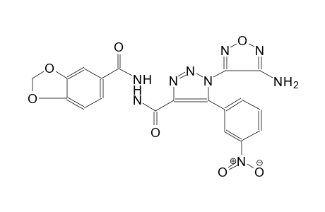 1H-1,2,3-triazole-4-carboxylic acid, 1-(4-amino-1,2,5-oxadiazol-3-yl)-5-(3-nitrophenyl)-, 2-(1,3-benzodioxol-5-ylcarbonyl)hydrazide
