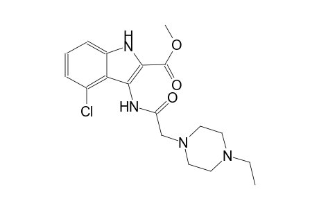 methyl 4-chloro-3-{[(4-ethyl-1-piperazinyl)acetyl]amino}-1H-indole-2-carboxylate