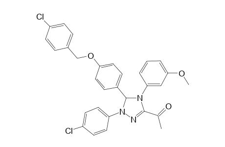 1-[2-(4-chlorophenyl)-3-[4-[(4-chlorophenyl)methoxy]phenyl]-4-(3-methoxyphenyl)-3H-1,2,4-triazol-5-yl]ethanone