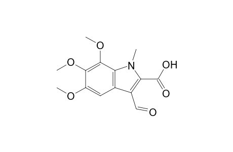 3-Formyl-5,6,7-trimethoxy-N-methylindole-2-carboxylic acid