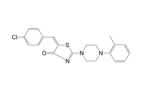 4(5H)-thiazolone, 5-[(4-chlorophenyl)methylene]-2-[4-(2-methylphenyl)-1-piperazinyl]-, (5E)-