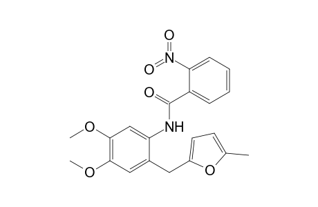 N-{4,5-Dimethoxy-2-[(5-methyl-2-furyl)methyl]phenyl}-2-nitrobenzamide