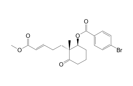 (-)-Methyl (E)-5-(2R,3S)-3-(4-bromobenzoyloxy-2-methyl-1-oxocyclohexyl]-2-pentenoate