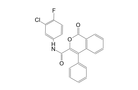N-(3-chloro-4-fluorophenyl)-1-oxo-4-phenyl-1H-isochromene-3-carboxamide