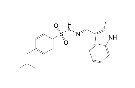 4-isobutyl-N'-[(E)-(2-methyl-1H-indol-3-yl)methylidene]benzenesulfonohydrazide