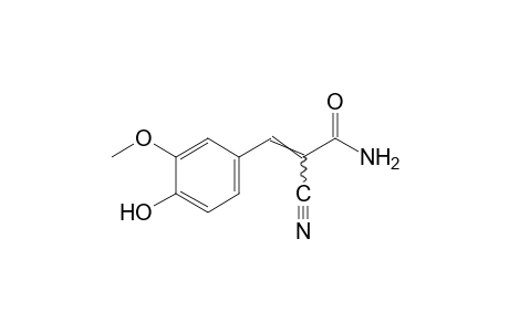 alpha-cyano-4-hydroxy-3-methoxycinnamamide