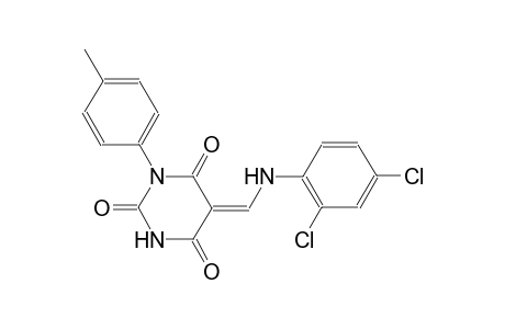 (5Z)-5-[(2,4-dichloroanilino)methylene]-1-(4-methylphenyl)-2,4,6(1H,3H,5H)-pyrimidinetrione