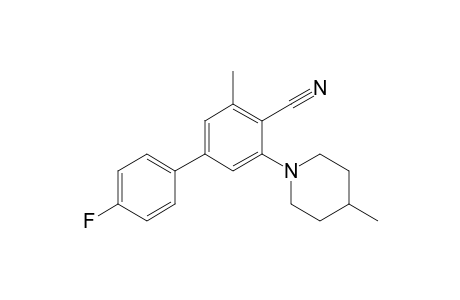 4-(4-Fluorophenyl)-2-(4-methylpiperidino)-6-methylbenzonitrile