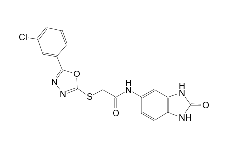 acetamide, 2-[[5-(3-chlorophenyl)-1,3,4-oxadiazol-2-yl]thio]-N-(2,3-dihydro-2-oxo-1H-benzimidazol-5-yl)-