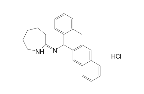 hexahydro-2-{[o-methyl-α-(2-naphthyl)benzyl]imino}-1H-azepine, monohydrochloride