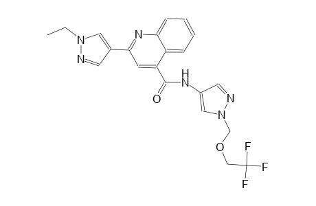 2-(1-ethyl-1H-pyrazol-4-yl)-N-{1-[(2,2,2-trifluoroethoxy)methyl]-1H-pyrazol-4-yl}-4-quinolinecarboxamide