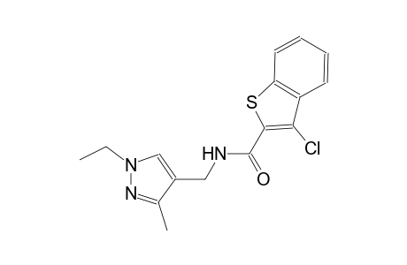 3-chloro-N-[(1-ethyl-3-methyl-1H-pyrazol-4-yl)methyl]-1-benzothiophene-2-carboxamide