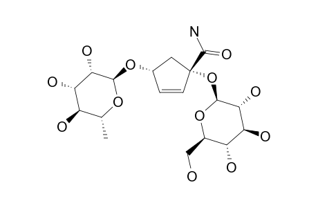(1S,4R)-1-(BETA-D-GLUCOPYRANOSYLOXY)-4-(6-DEOXY-BETA-D-GLUCOPYRANOSYLOXY)-2-CYCLOPENTENE-1-CARBOXAMIDE