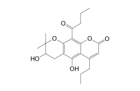 2H,6H-Benzo[1,2-b:5,4-b']dipyran-2-one, 7,8-dihydro-5,7-dihydroxy-8,8-dimethyl-10-(1-oxobutyl)-4-propyl-, (.+-.)-
