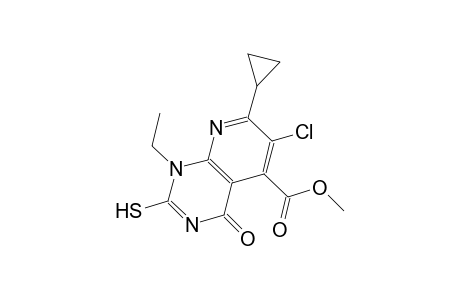 pyrido[2,3-d]pyrimidine-5-carboxylic acid, 6-chloro-7-cyclopropyl-1-ethyl-1,4-dihydro-2-mercapto-4-oxo-, methyl ester
