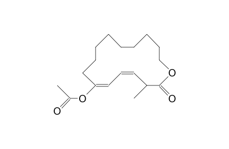 6-Acetoxy-15-hydroxy-2-methyl-pentadeca-3Z,5E-dienoic acid, lactone