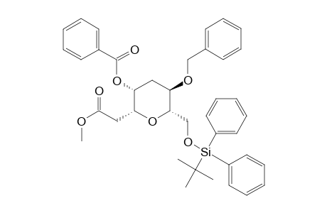 (2R,3R,5R,6S)-5-(Benzoyloxy)-6-[(tert-butyldiphenylsiloxy)methyl]-2-[(methoxycarbonyl)methyl]tetrahydropyran-3-yl Benzoate