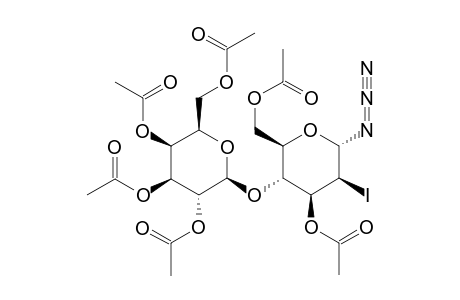 3,6-DI-O-ACETYL-4-O-(2,3,4,6-TETRA-O-ACETYL-BETA-D-GALACTOPYRANOSYL)-2-DEOXY-2-IODO-ALPHA-D-MANNOPYRANOSIDE-AZIDE