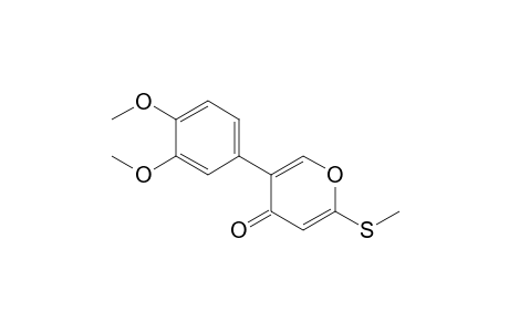5-(3,4-dimethoxyphenyl)-2-(methylthio)-4-pyranone