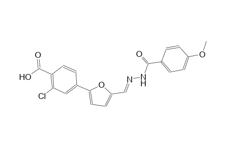 2-chloro-4-(5-{(E)-[(4-methoxybenzoyl)hydrazono]methyl}-2-furyl)benzoic acid