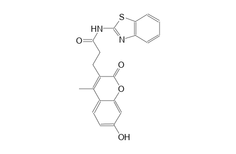 2H-1-benzopyran-3-propanamide, N-(2-benzothiazolyl)-7-hydroxy-4-methyl-2-oxo-