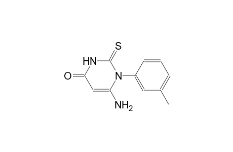 4(1H)-pyrimidinone, 6-amino-2,3-dihydro-1-(3-methylphenyl)-2-thioxo-