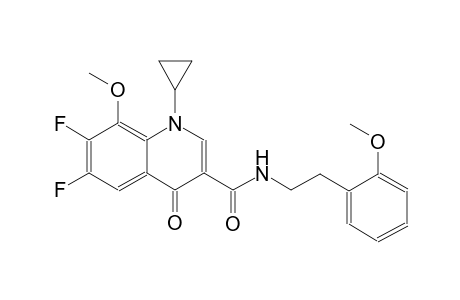 3-quinolinecarboxamide, 1-cyclopropyl-6,7-difluoro-1,4-dihydro-8-methoxy-N-[2-(2-methoxyphenyl)ethyl]-4-oxo-