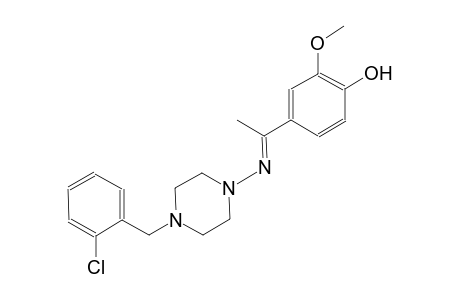 phenol, 4-[(1E)-1-[[4-[(2-chlorophenyl)methyl]-1-piperazinyl]imino]ethyl]-2-methoxy-