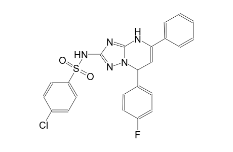 4-chloro-N-[7-(4-fluorophenyl)-5-phenyl-4,7-dihydro[1,2,4]triazolo[1,5-a]pyrimidin-2-yl]benzenesulfonamide