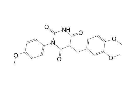 2,4,6(1H,3H,5H)-pyrimidinetrione, 5-[(3,4-dimethoxyphenyl)methyl]-1-(4-methoxyphenyl)-