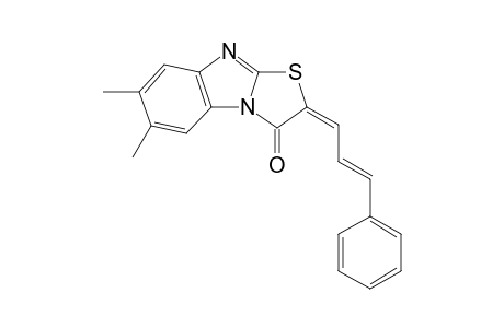 (2E)-6,7-Dimethyl-2-[(2E)-3-phenyl-2-propenylidene][1,3]thiazolo[3,2-a]benzimidazol-3(2H)-one