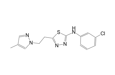 N-(3-chlorophenyl)-5-[2-(4-methyl-1H-pyrazol-1-yl)ethyl]-1,3,4-thiadiazol-2-amine
