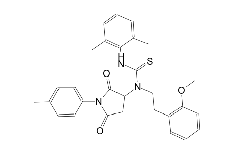 N'-(2,6-dimethylphenyl)-N-[2-(2-methoxyphenyl)ethyl]-N-[1-(4-methylphenyl)-2,5-dioxo-3-pyrrolidinyl]thiourea