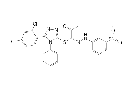 5-(2,4-dichlorophenyl)-4-phenyl-4H-1,2,4-triazol-3-yl (1E)-N-(3-nitrophenyl)-2-oxopropanehydrazonothioate