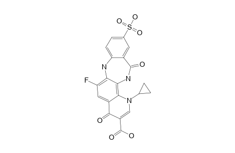 1-CYCLOPROPYL-6-FLUORO-4,12-DIOXO-10-SULFO-4,7,12,13-TETRAHYDRO-1H-QUINO-[7,8-B]-[1,4]-BENZODIAZEPINE-3-CARBOXYLIC-ACID