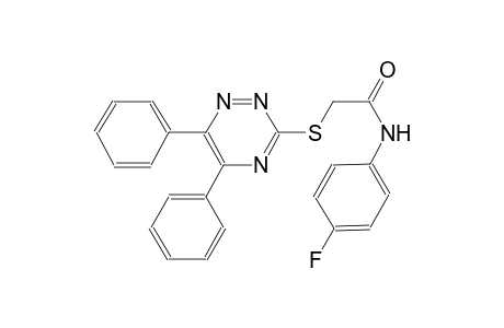 2-[(5,6-diphenyl-1,2,4-triazin-3-yl)sulfanyl]-N-(4-fluorophenyl)acetamide