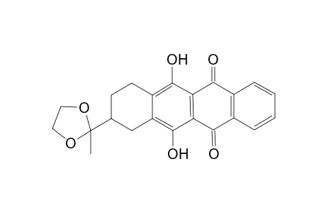 6,11-dihydroxy-8-(2-methyl-1,3-dioxolan-2-yl)-7,8,9,10-tetrahydrotetracene-5,12-dione