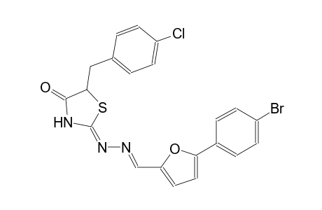 2-furancarboxaldehyde, 5-(4-bromophenyl)-, [(2Z)-5-[(4-chlorophenyl)methyl]-4-oxothiazolidinylidene]hydrazone