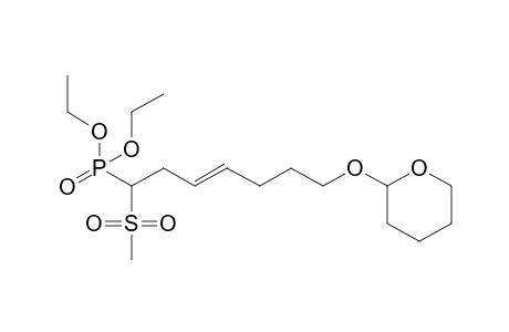 2-[(E)-7-diethoxyphosphoryl-7-mesyl-hept-4-enoxy]tetrahydropyran