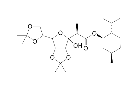 (1R,2S,5R)-5-methyl-2-(propan-2-yl)cyclohexyl (2R)-2-[6-(2,2-dimethyl-1,3-dioxolan-4-yl)-4-hydroxy-2,2-dimethyl-tetrahydro-2H-furo[3,4-d][1,3]dioxol-4-yl]propanoate