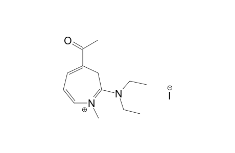 4-acetyl-2-(diethylamino)-1-methyl-3H-azepinium iodide